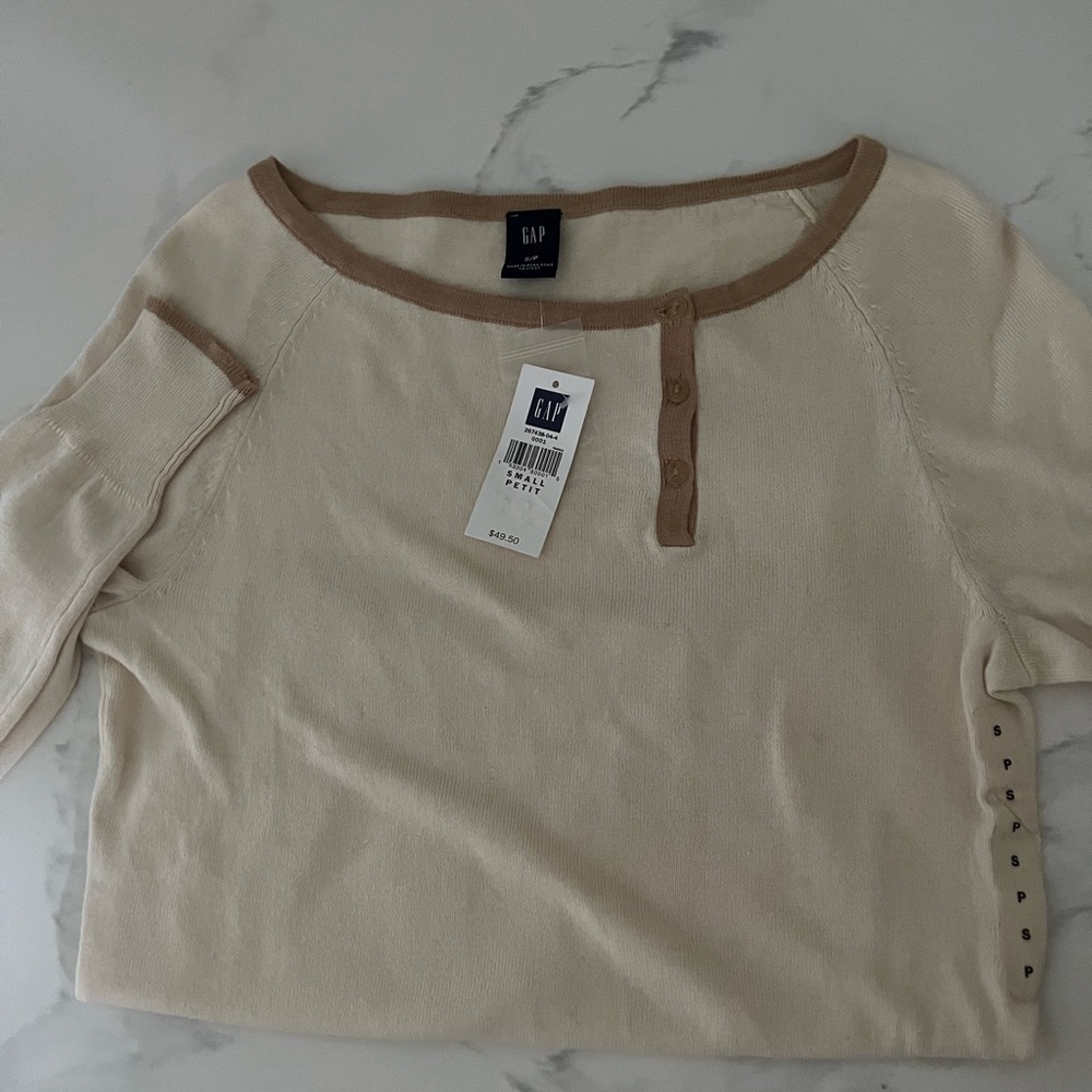 Gap woman’s scoop neck sweater, cream - Picture 9 of 9